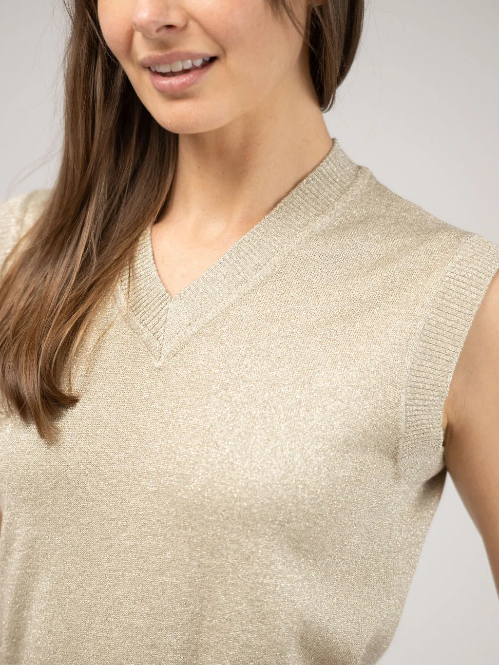 The Shimmer Vest | Champagne sold by Beau & Ro product image thumbnail 3