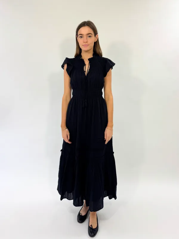 Indira Ankle Dress in Black sold by Beau & Ro