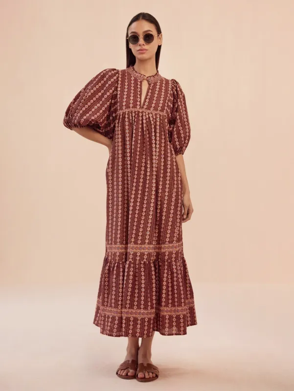 Wren Midi Dress in Espresso sold by Beau & Ro