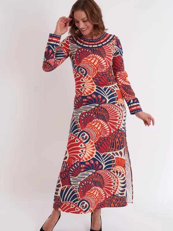 Arianne Dress in Paddle Sienna sold by Beau & Ro