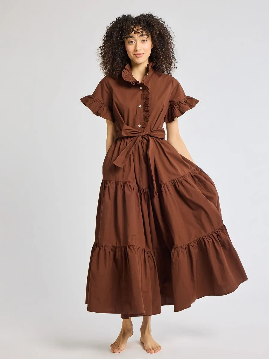 Victoria Dress in Chocolate sold by Beau & Ro product image thumbnail 5