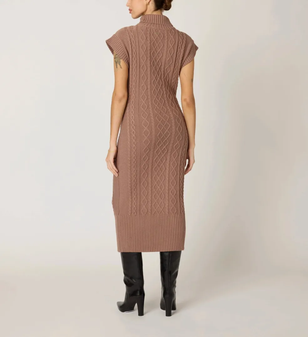 Shana Midi Dress in Woodrose sold by Beau & Ro product image thumbnail 3