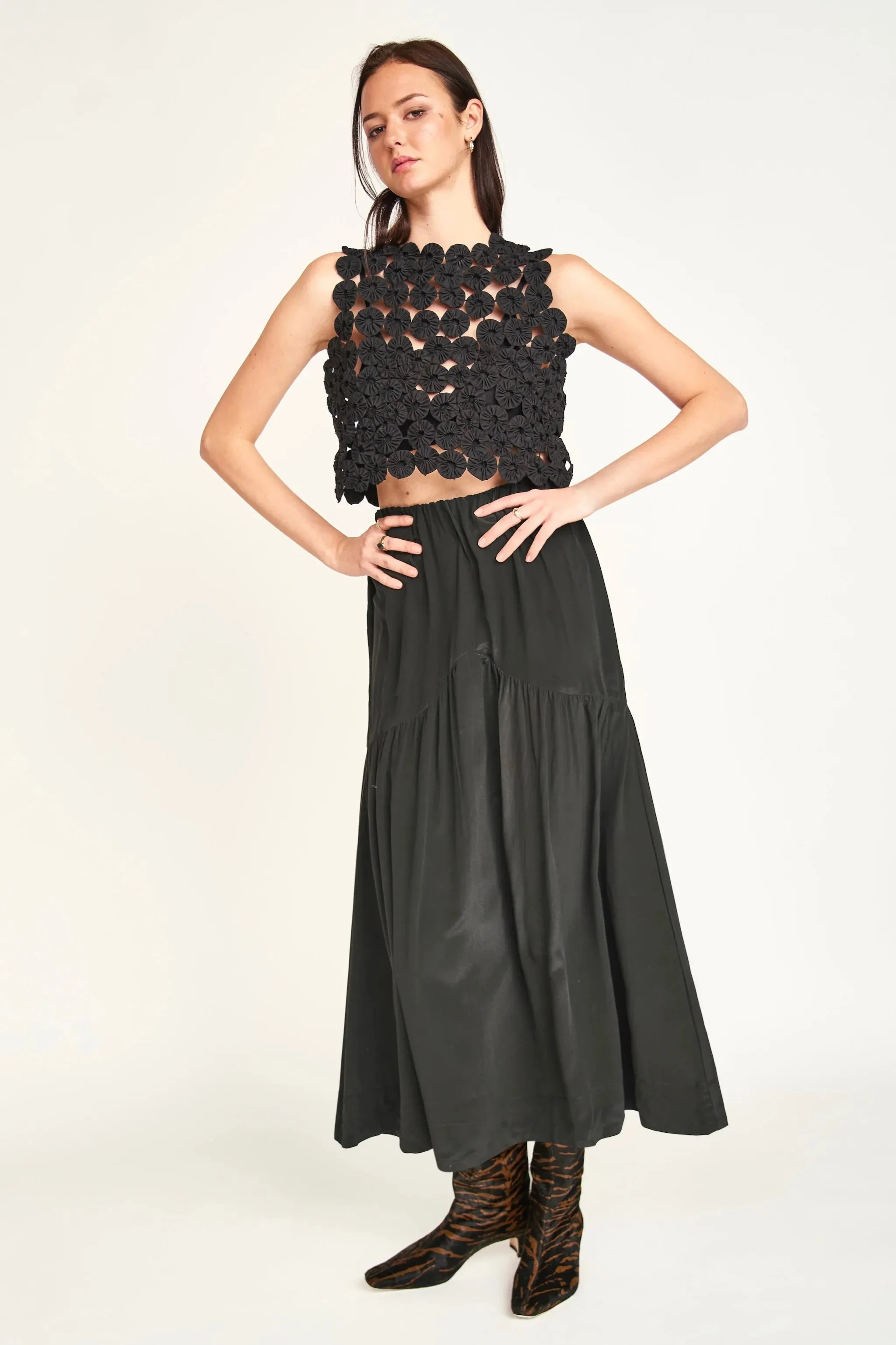 Santanyi Yo Yo Top in Black sold by Beau & Ro product image thumbnail 5