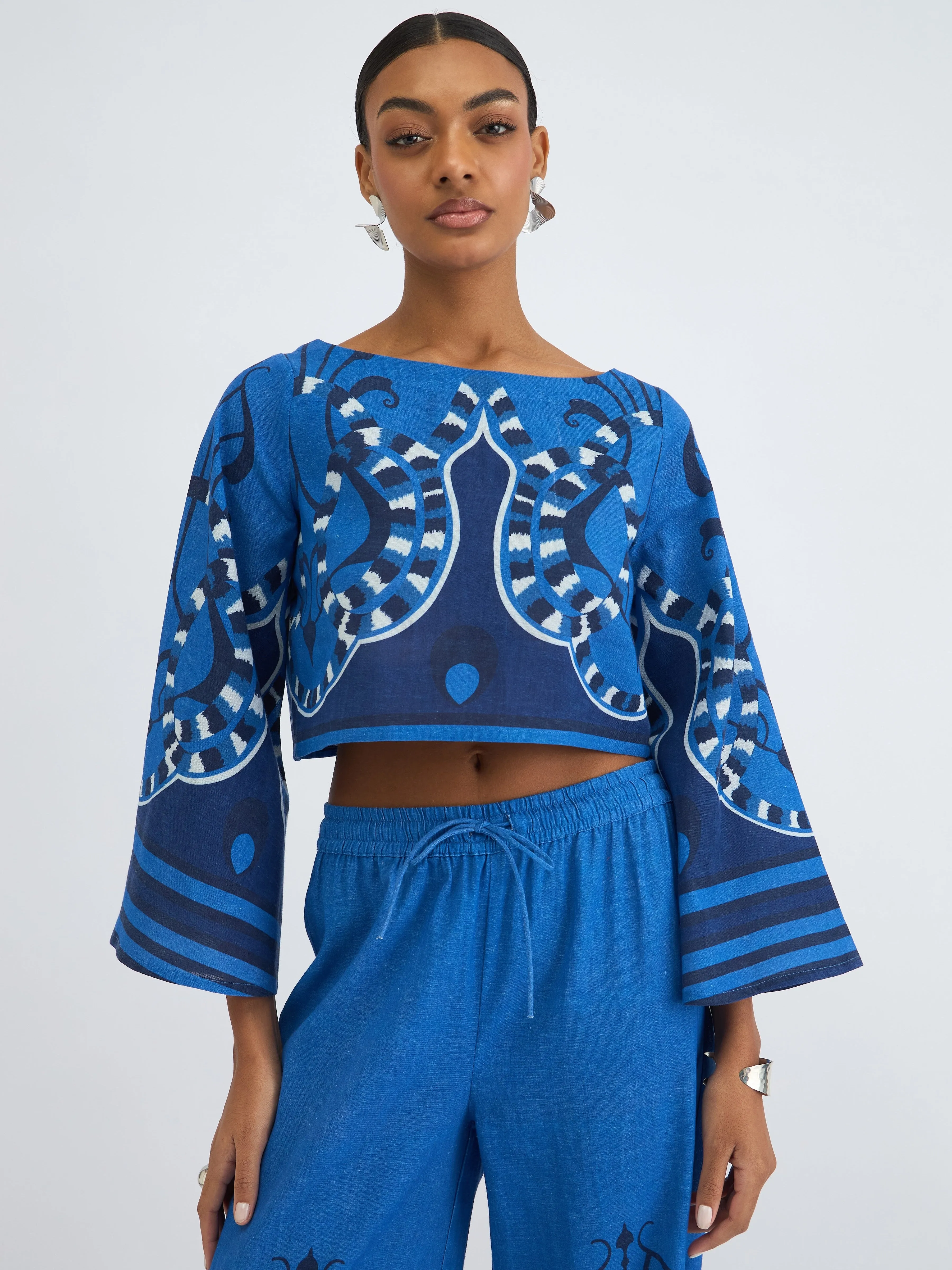 Hudson Top in Harbor Azure sold by Beau & Ro