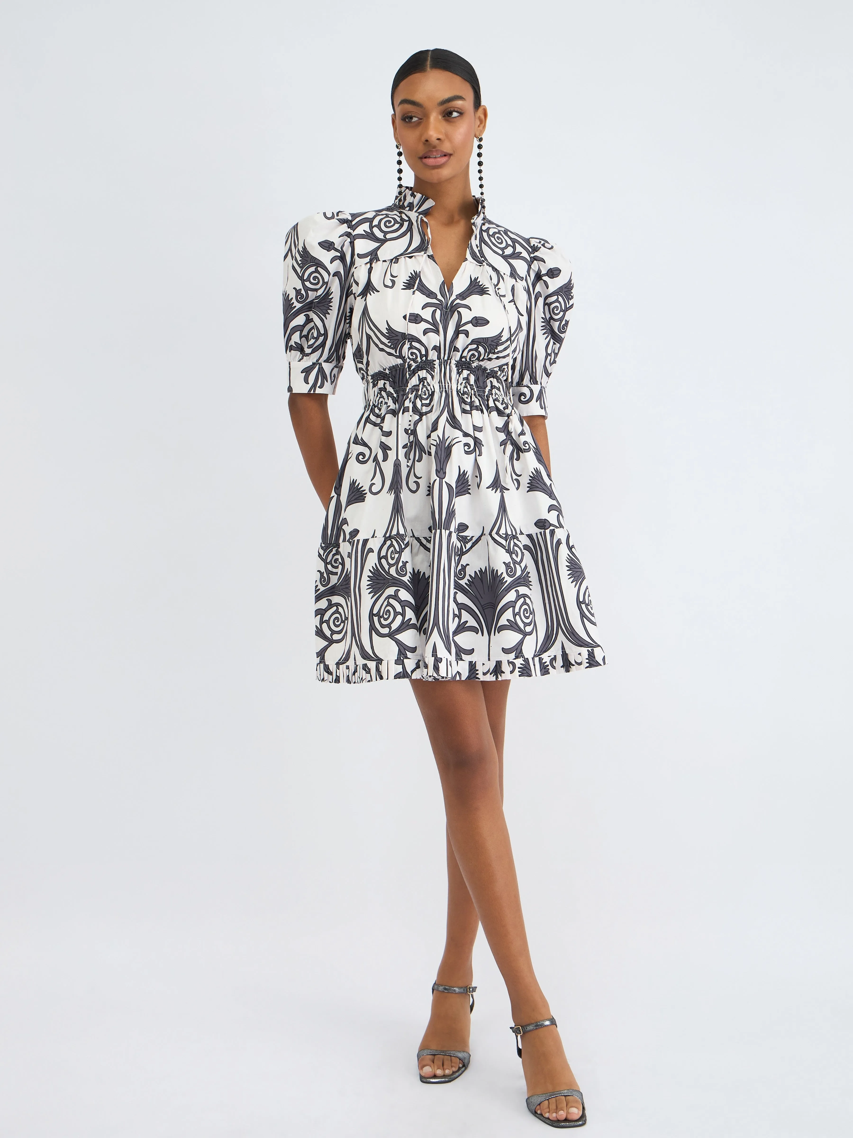 Alice Dress in Iron Veil Charcoal sold by Beau & Ro