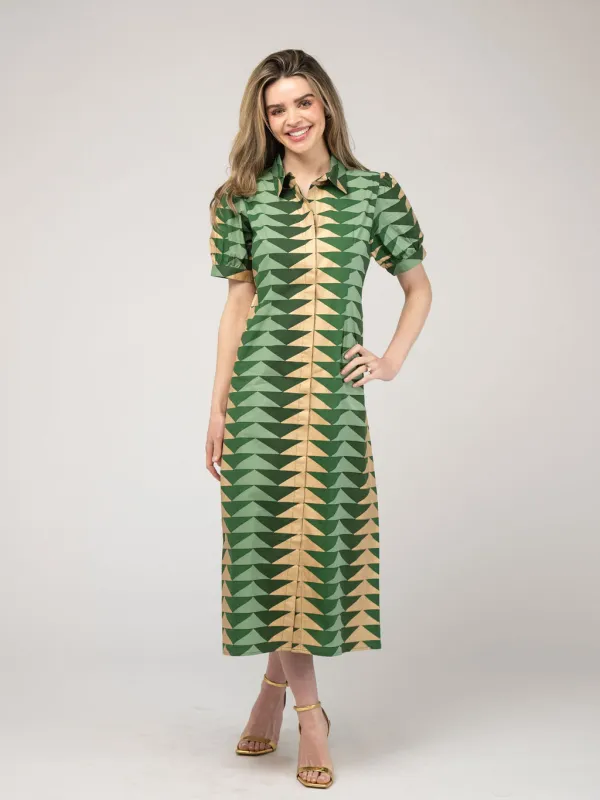 The Kris Dress |  Pine Bagru Triangle sold by Beau & Ro
