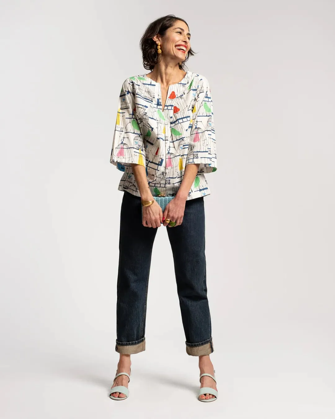 Easy Top in La Cage Oyster Multi sold by Beau & Ro product image thumbnail 3