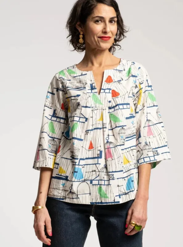 Easy Top in La Cage Oyster Multi sold by Beau & Ro