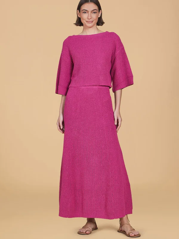 Gerty Skirt in Dragonfruit sold by Beau & Ro