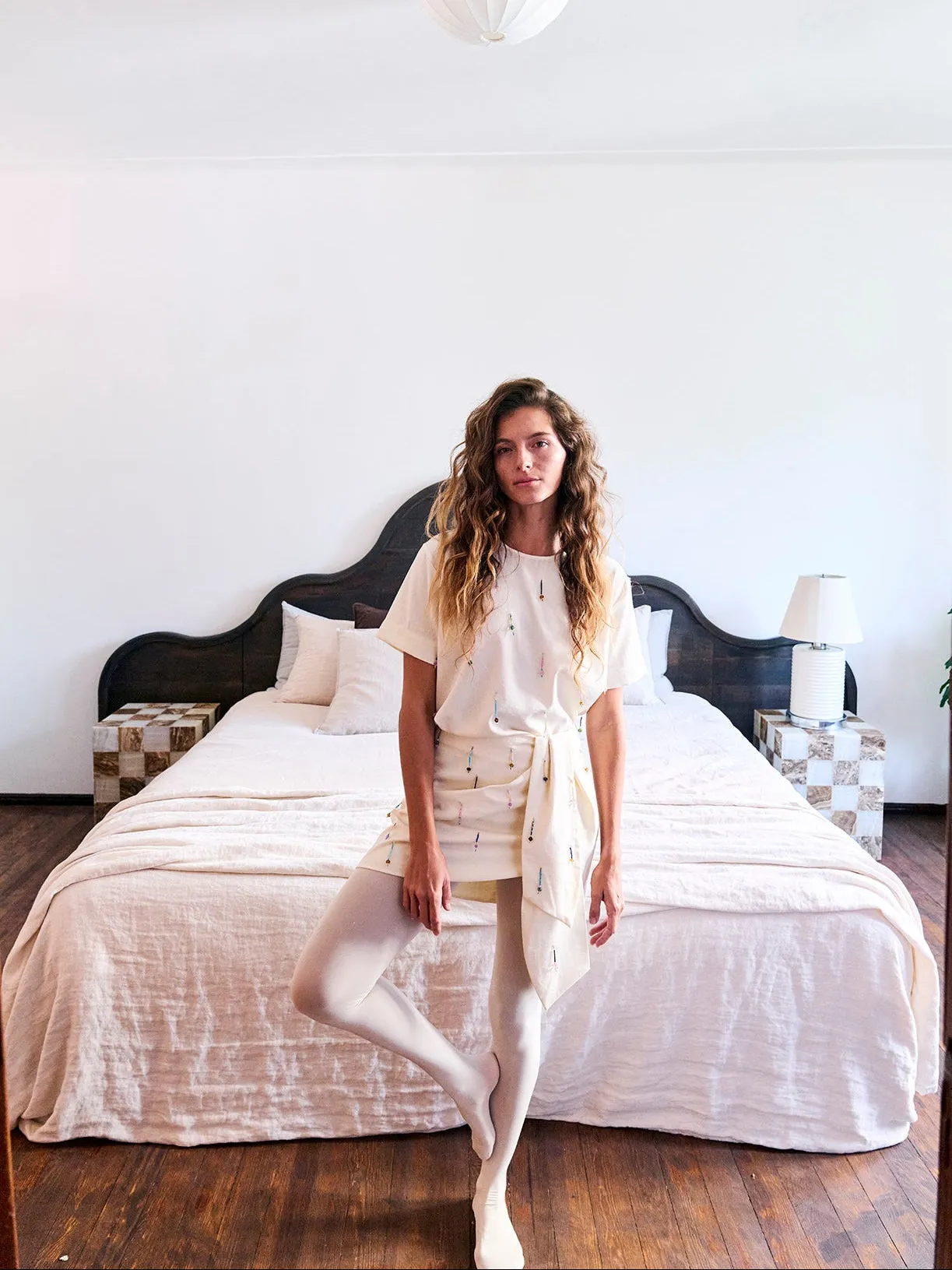 Paradise Skirt in Ivory sold by Beau & Ro product image thumbnail 3