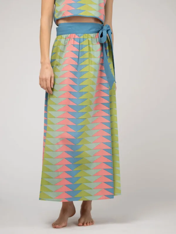 The Sullivan Skirt | Rainbow Bagru Triangle sold by Beau & Ro