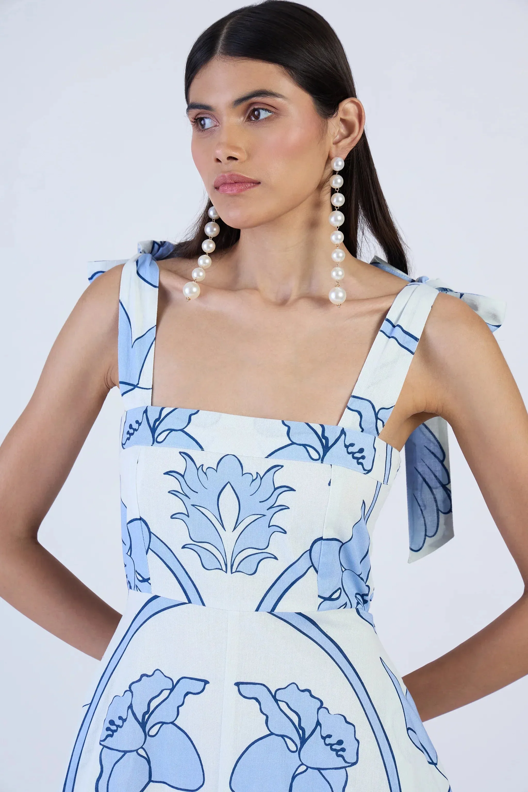 Pearl Dress in Monaco Celeste sold by Beau & Ro product image thumbnail 4