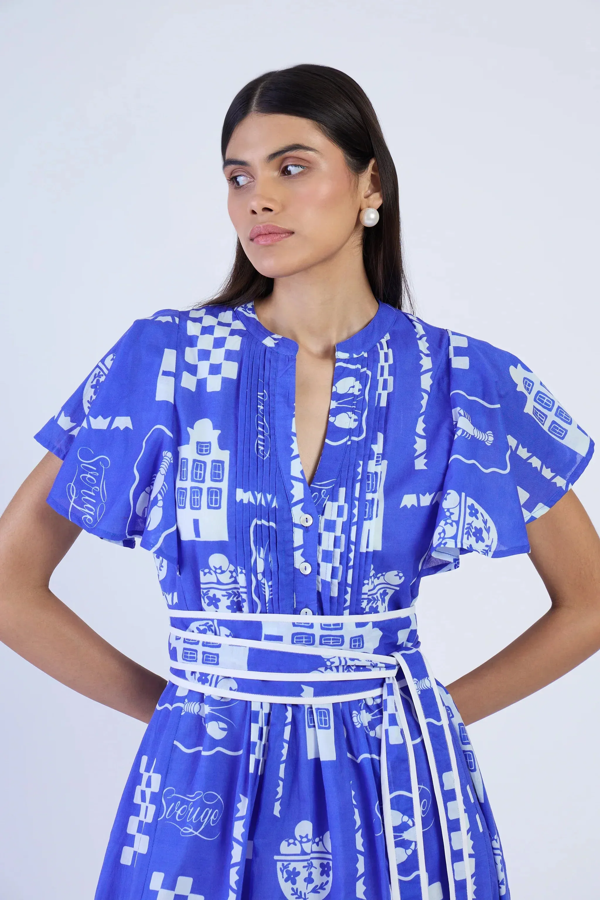 Leni Dress in Sverige Indigo sold by Beau & Ro product image thumbnail 3