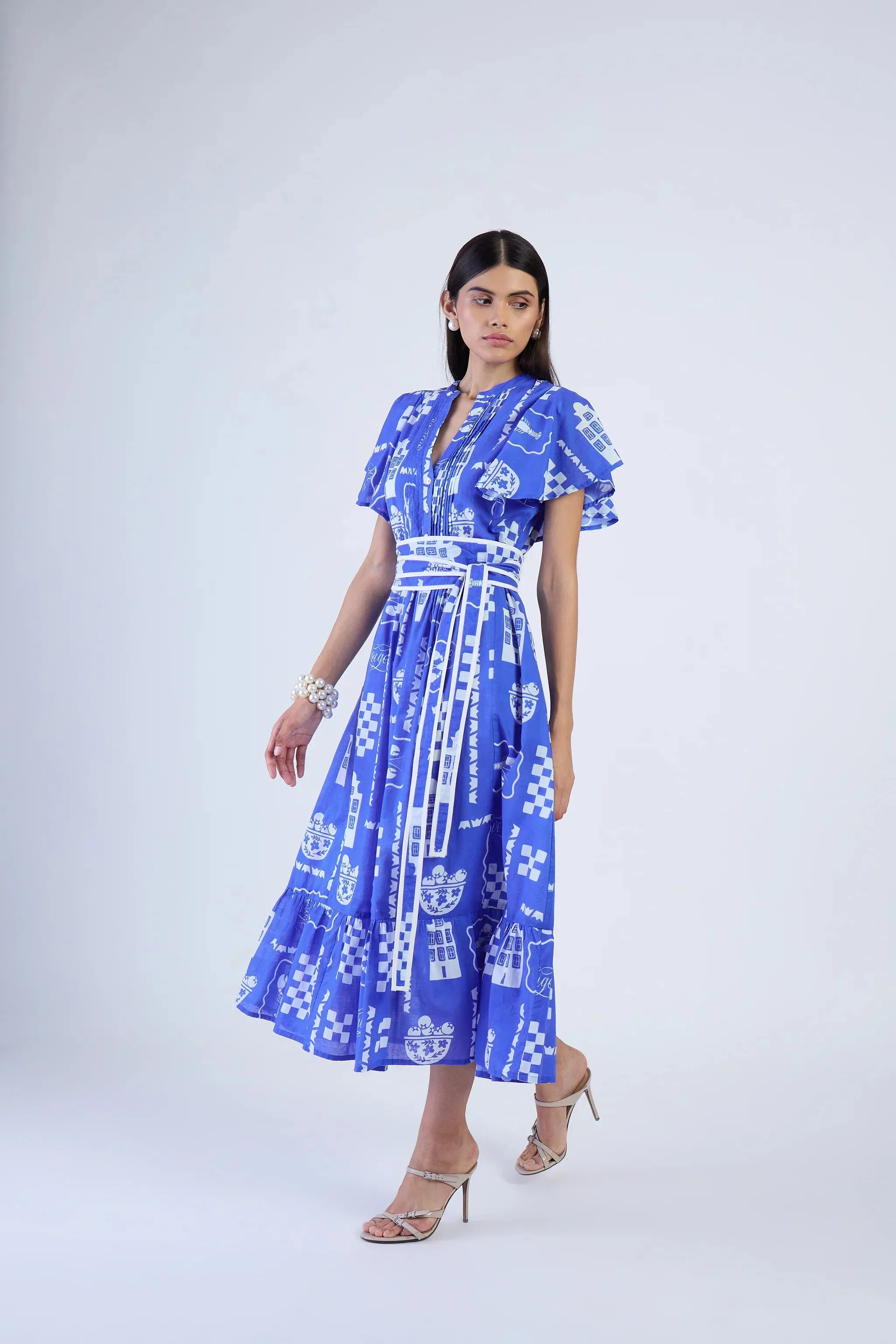 Leni Dress in Sverige Indigo sold by Beau & Ro product image thumbnail 4