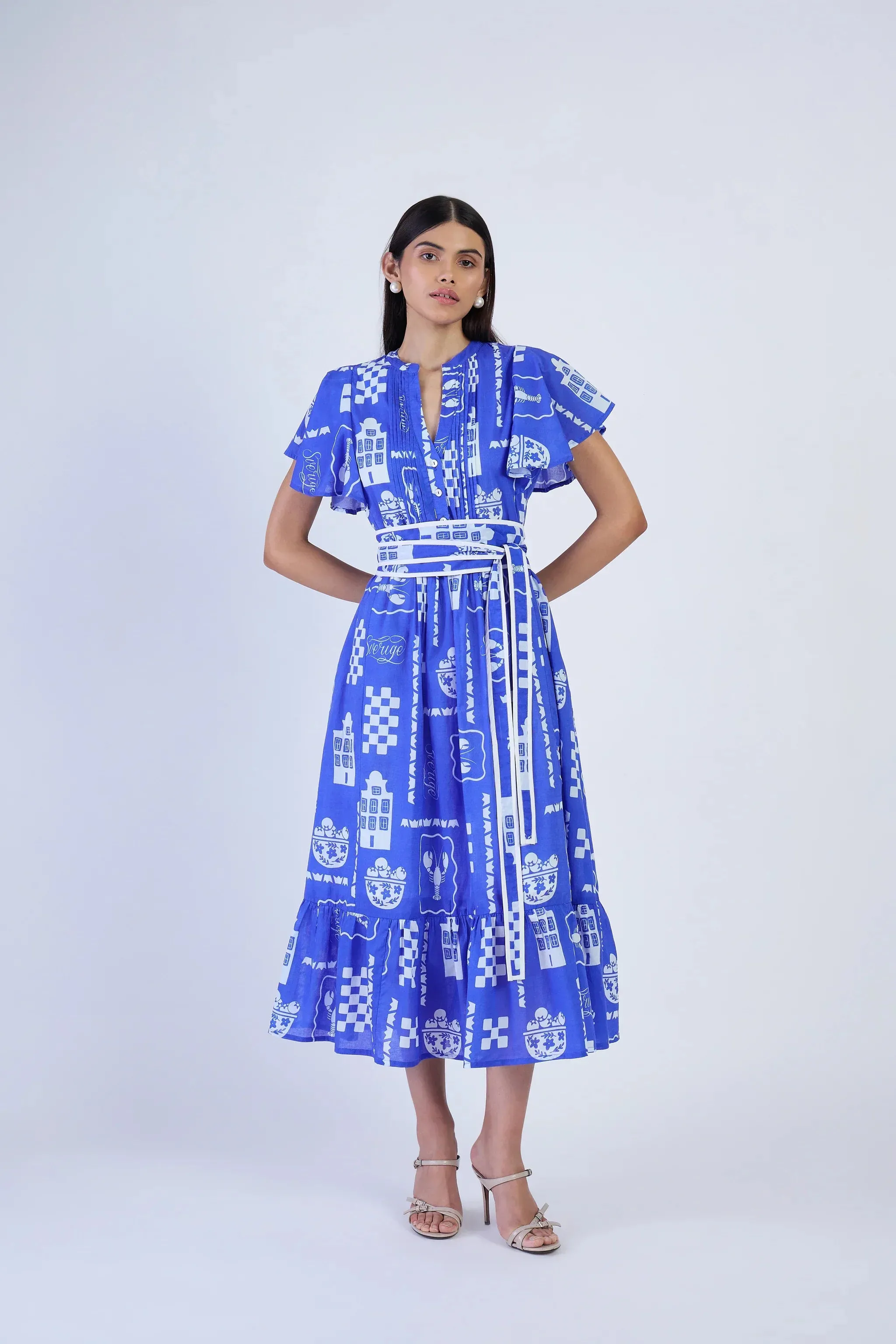 Leni Dress in Sverige Indigo sold by Beau & Ro product image thumbnail 5