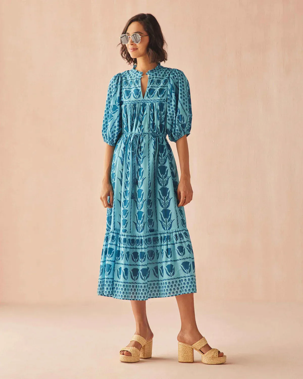Wren Midi Dress in Pali Coast sold by Beau & Ro product image thumbnail 2