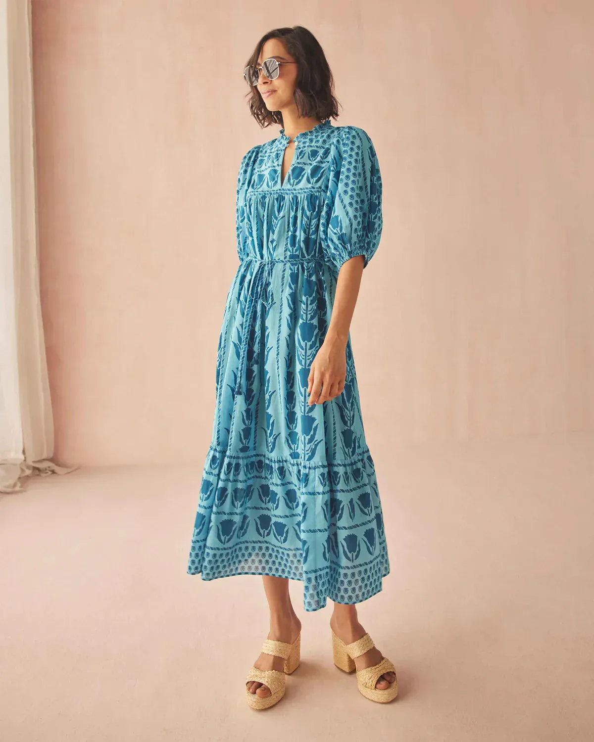 Wren Midi Dress in Pali Coast sold by Beau & Ro product image thumbnail 3
