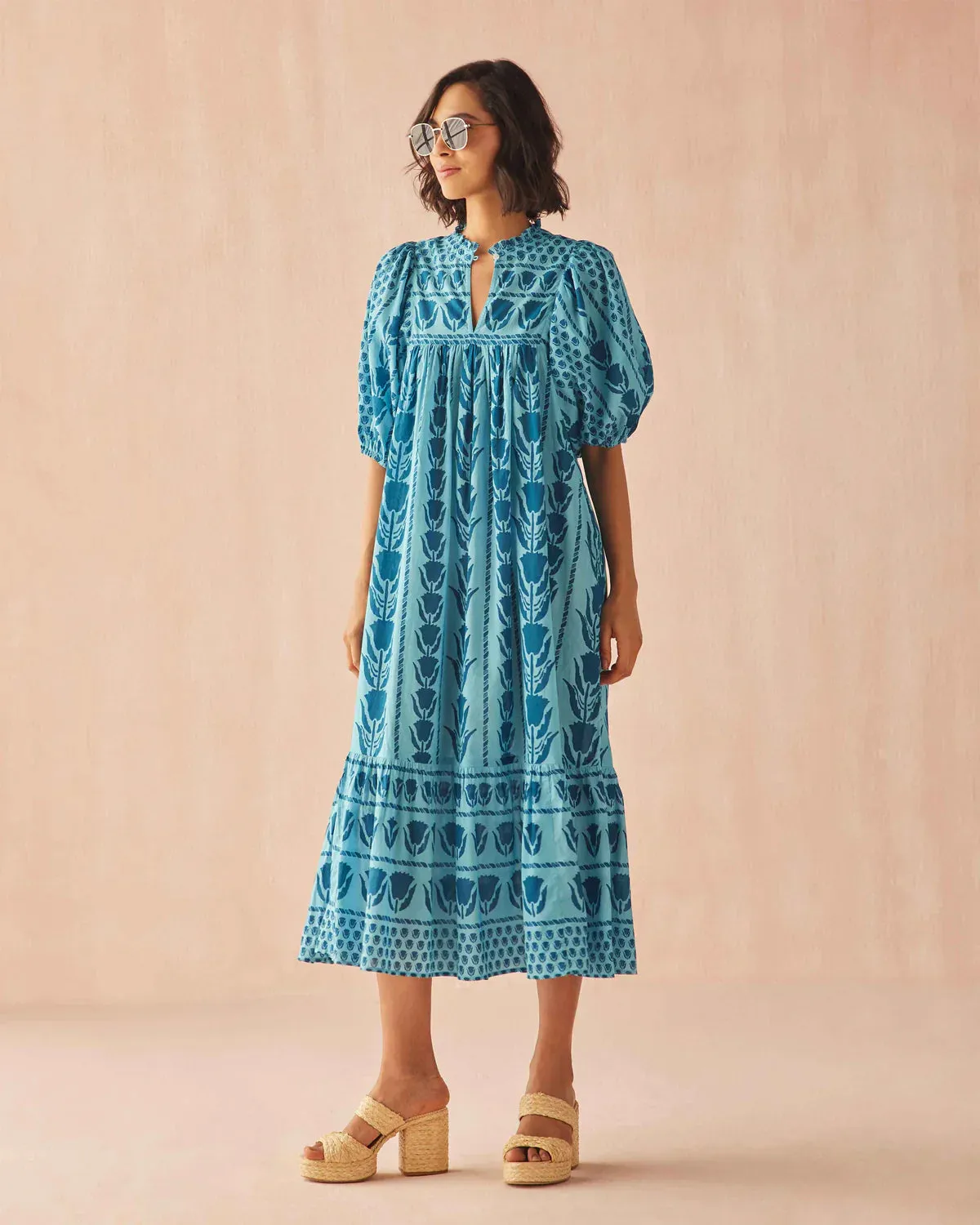 Wren Midi Dress in Pali Coast sold by Beau & Ro product image thumbnail 4