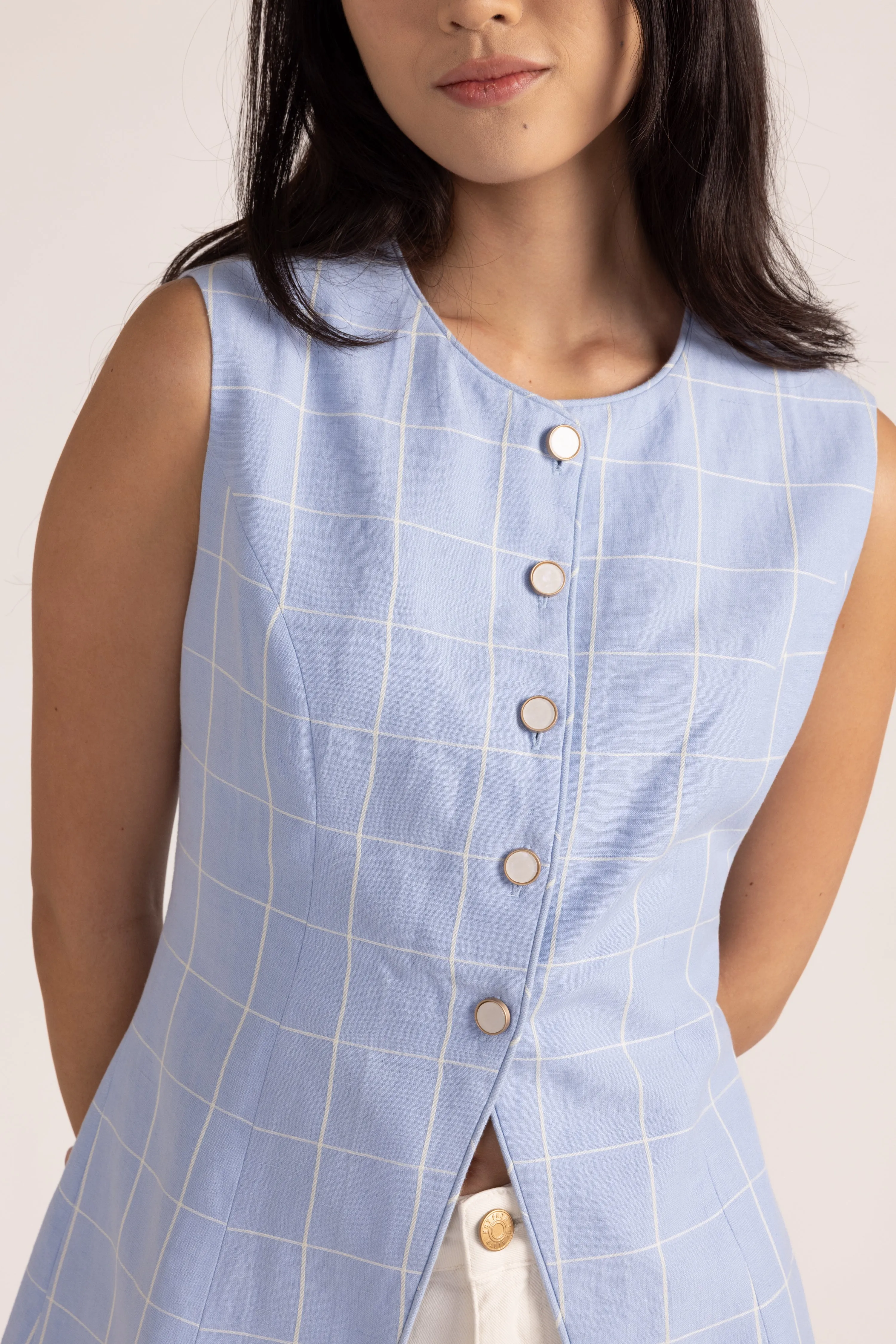 Taylor Vest in Window Pane sold by Beau & Ro product image thumbnail 3