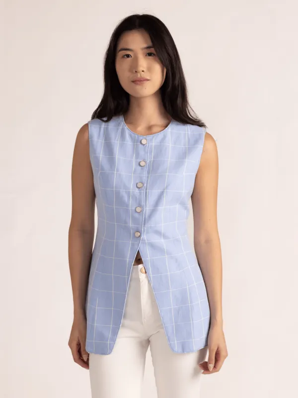 Taylor Vest in Window Pane made by Beau & Ro
