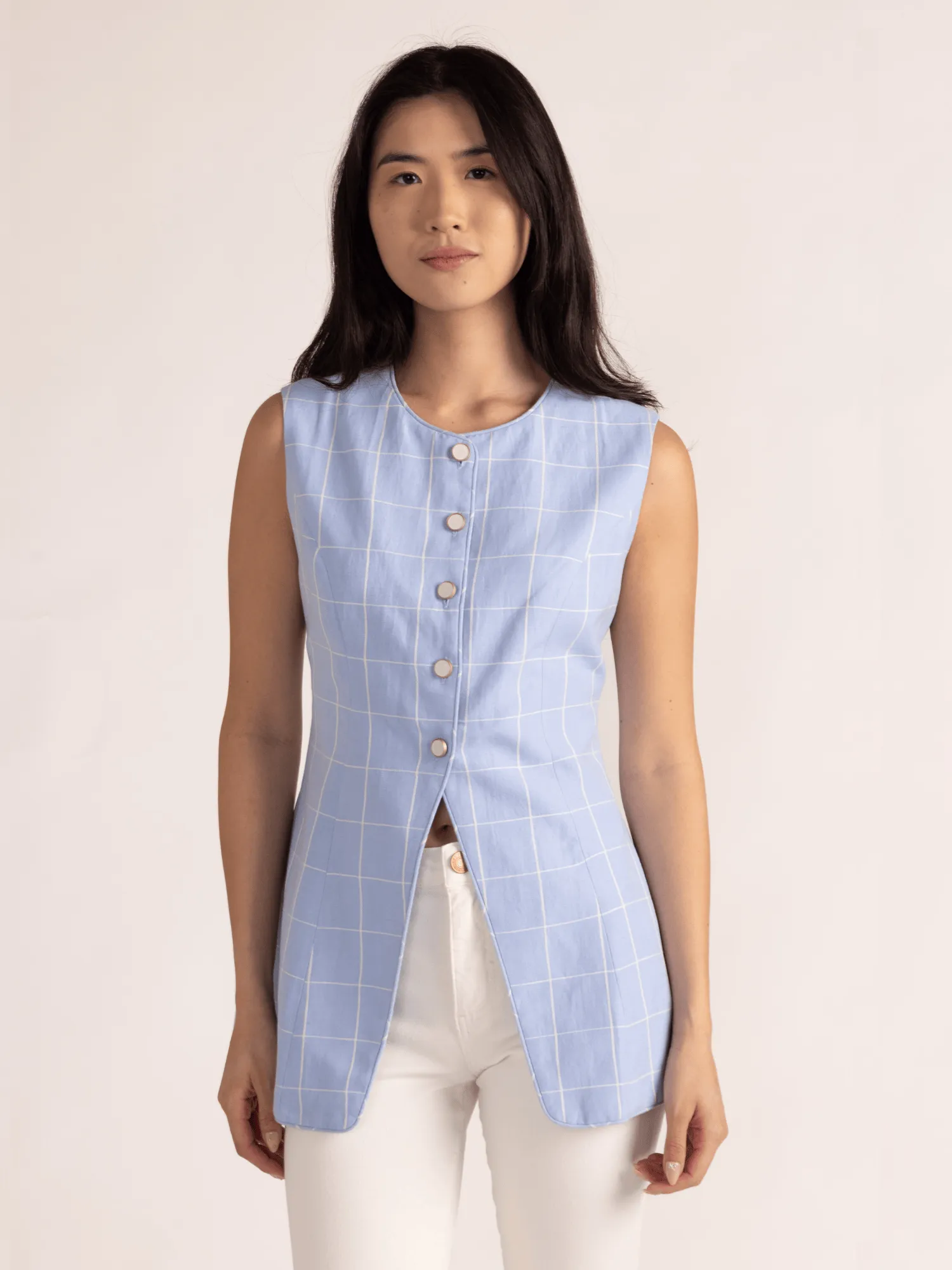 Taylor Vest in Window Pane sold by Beau & Ro