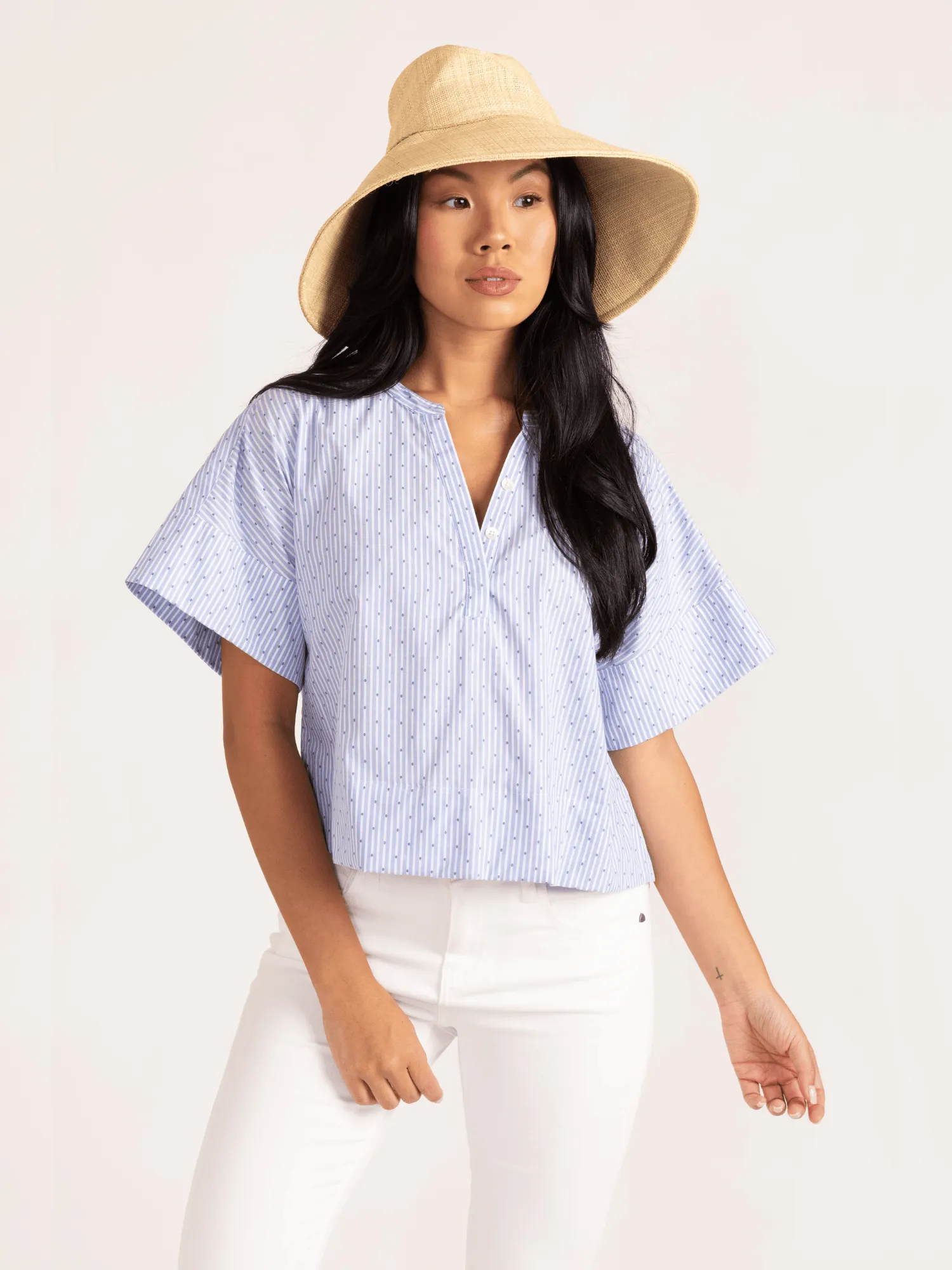 London Top in Diamond Stripe sold by Beau & Ro