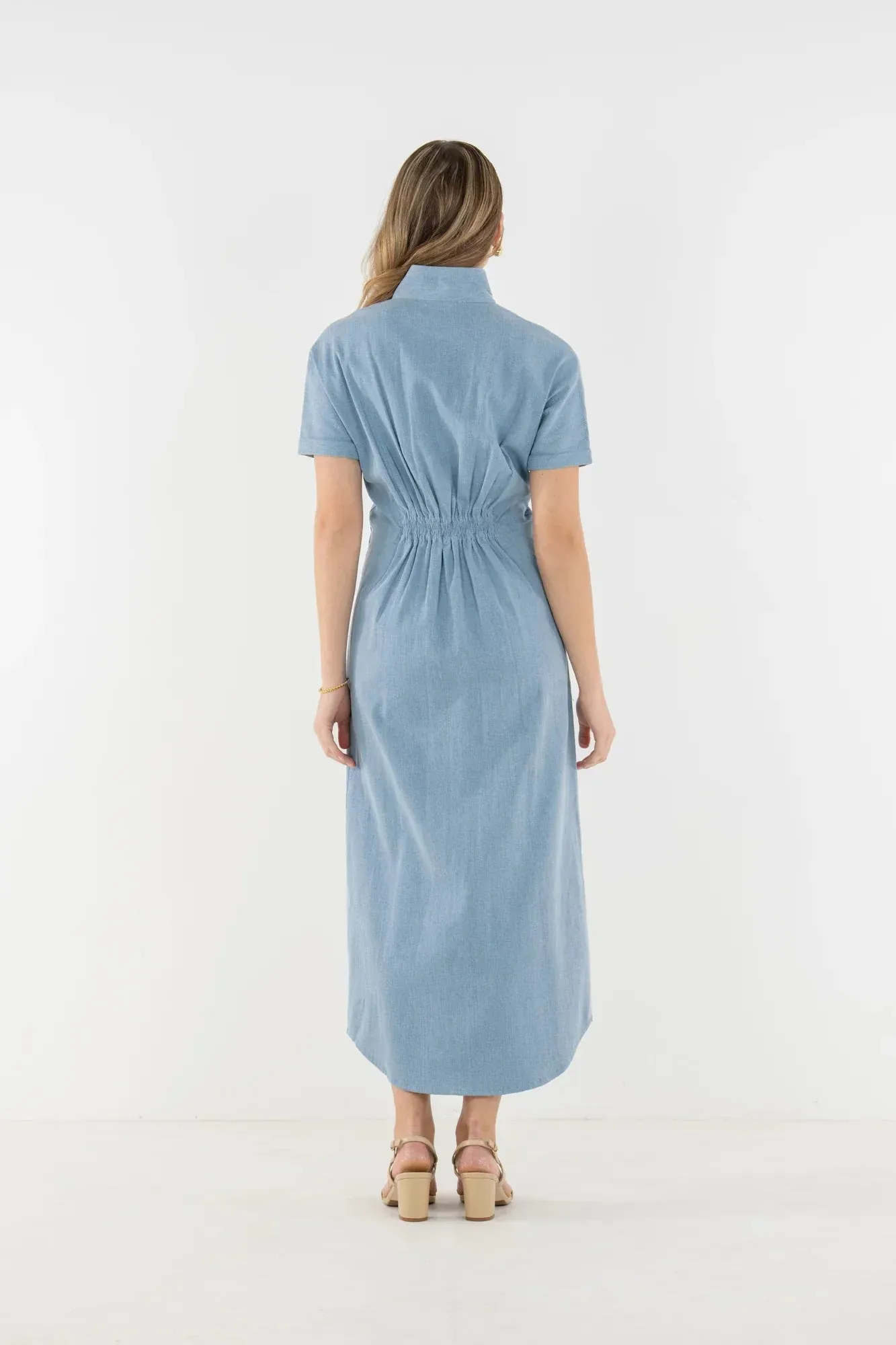 Georgia Dress in Classic Denim sold by Beau & Ro product image thumbnail 4