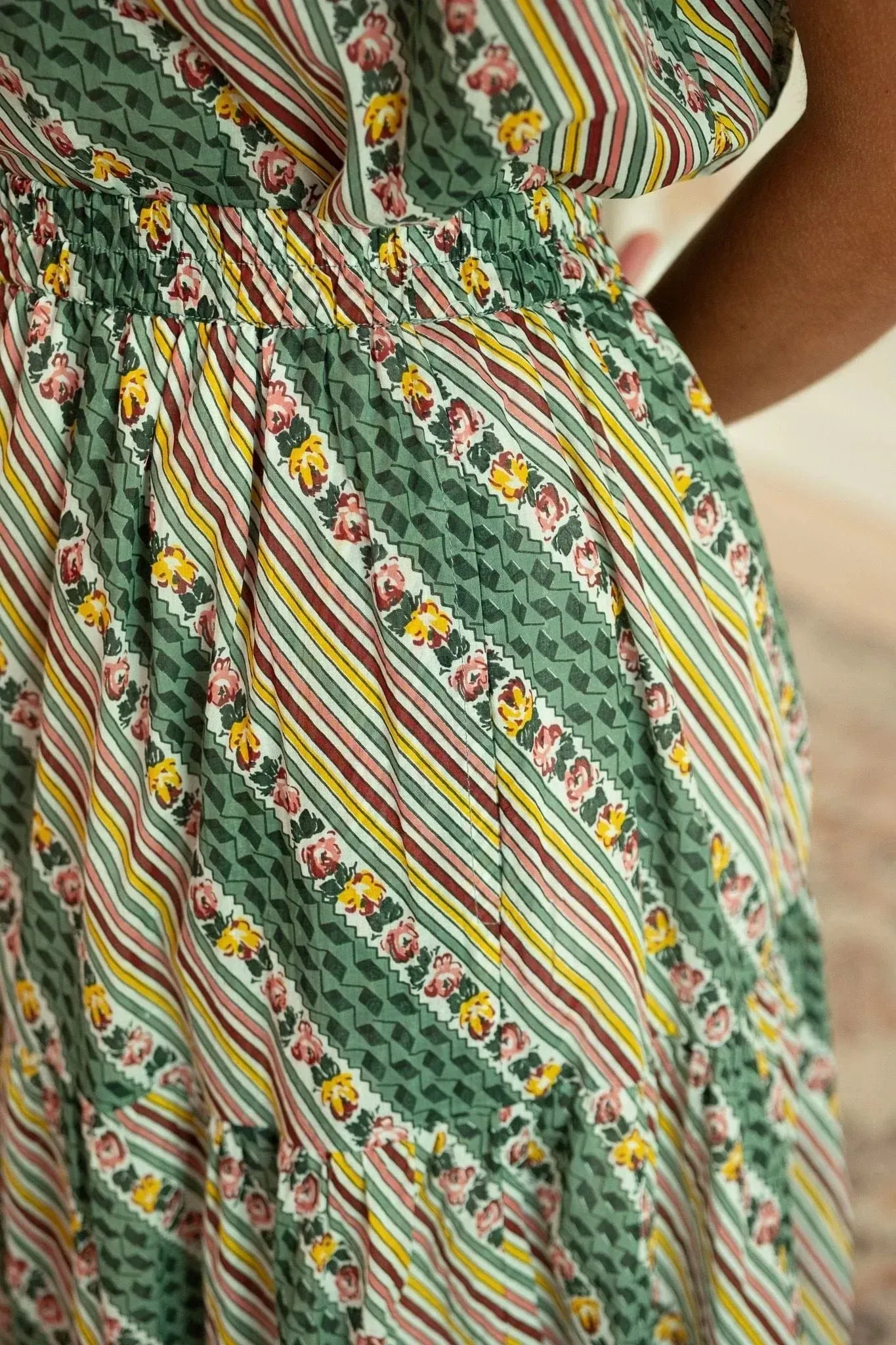 Paola Skirt in Rose Stripe sold by Beau & Ro product image thumbnail 5