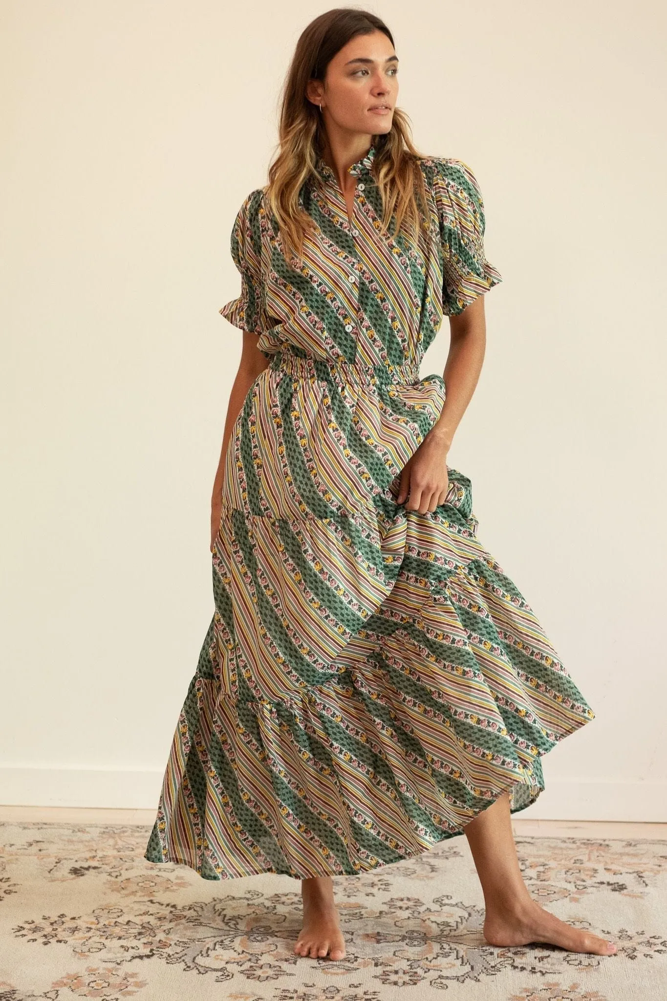 Paola Skirt in Rose Stripe sold by Beau & Ro product image thumbnail 2