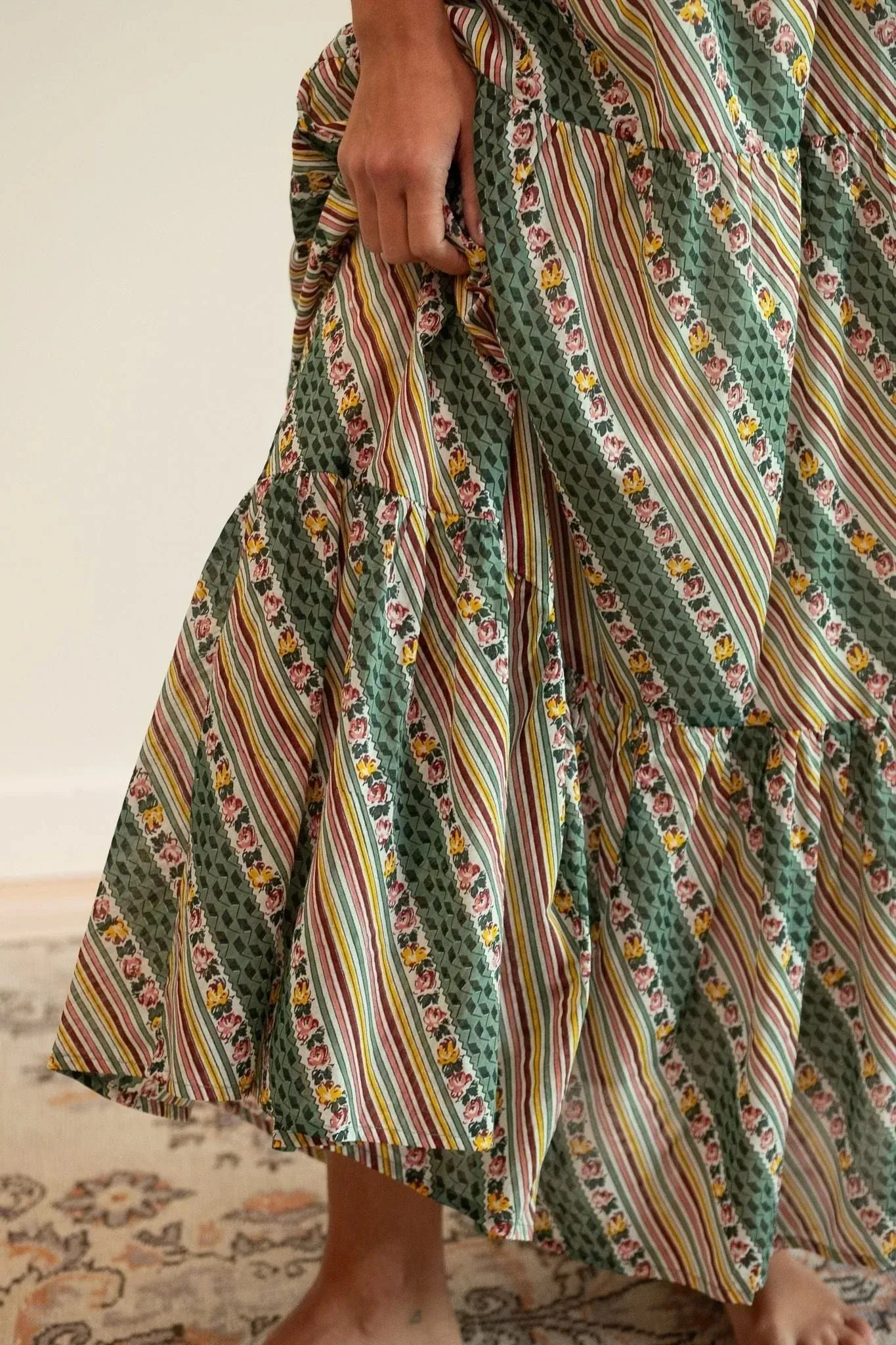 Paola Skirt in Rose Stripe sold by Beau & Ro product image thumbnail 4