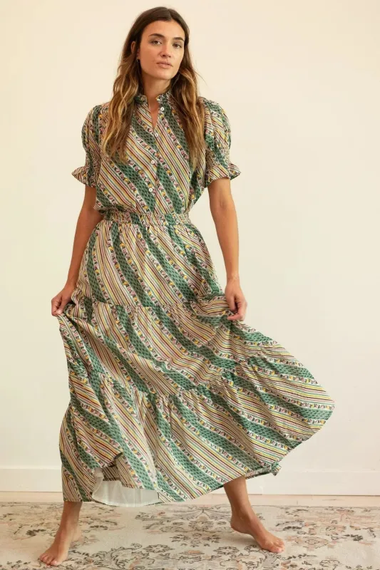 Paola Skirt in Rose Stripe sold by Beau & Ro