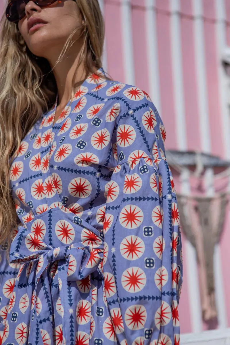 Simona Cross-Chest Dress in Poppy Sun sold by Beau & Ro product image thumbnail 5