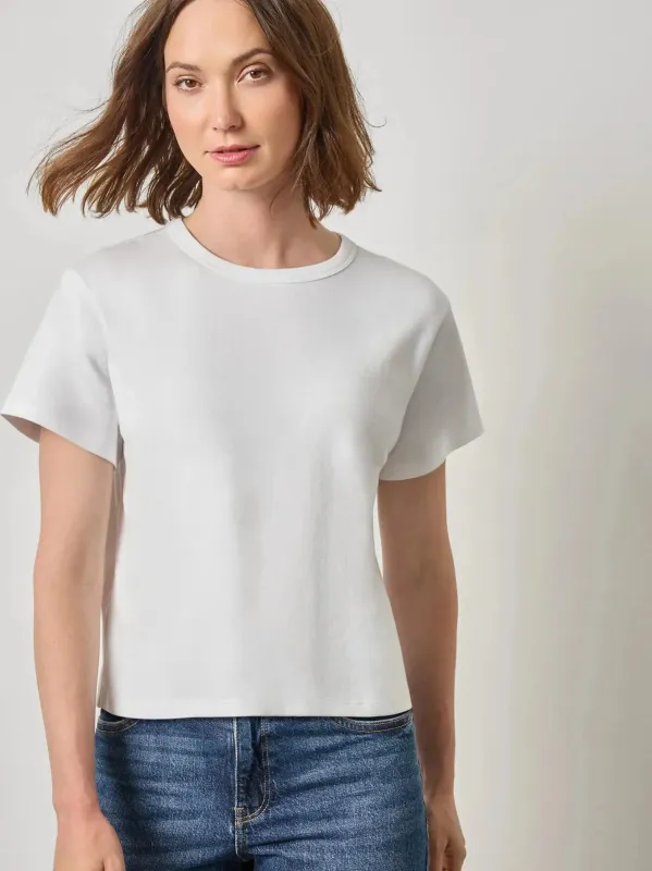 Easy Tee in White sold by Beau & Ro