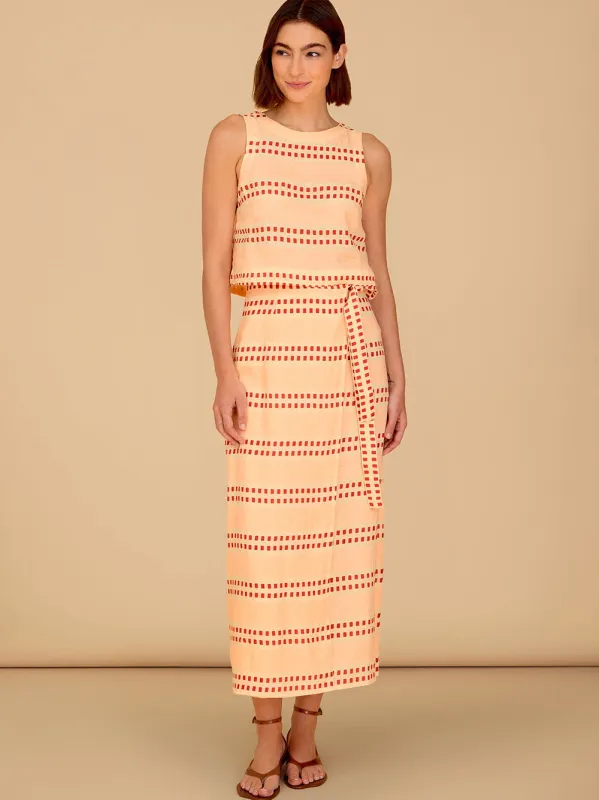 Leigh Wrap Skirt in Spanish Stripe made by Beau & Ro