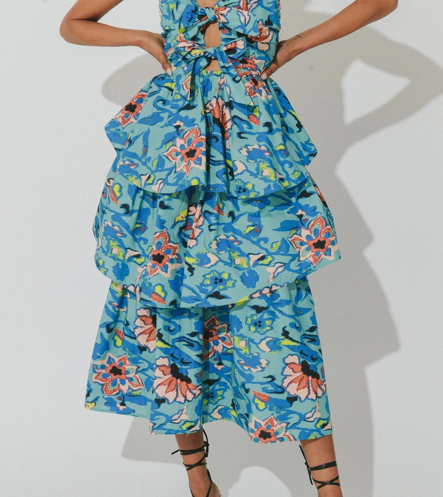 Imara Midi Dress in Calypso sold by Beau & Ro product image thumbnail 4