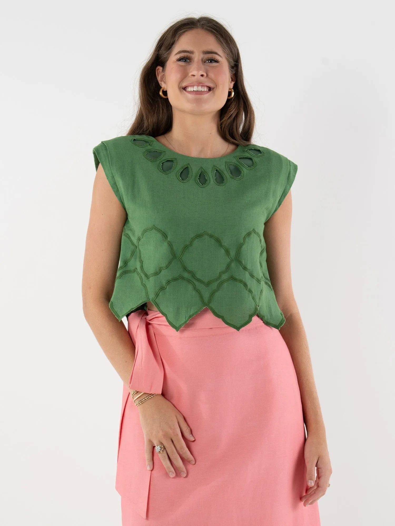 Hatti Top in Fairway sold by Beau & Ro