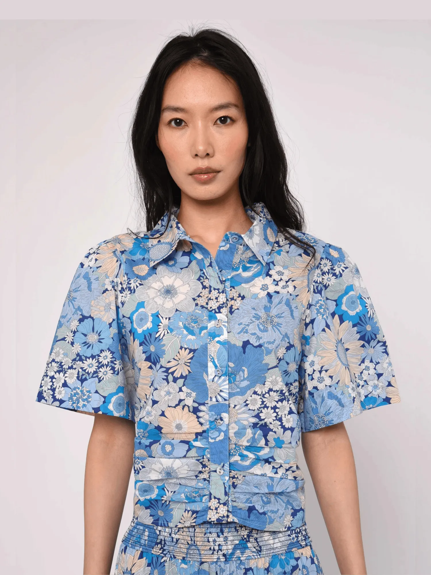 Sylvan Top in Summers in the Sun Liberty Print sold by Beau & Ro