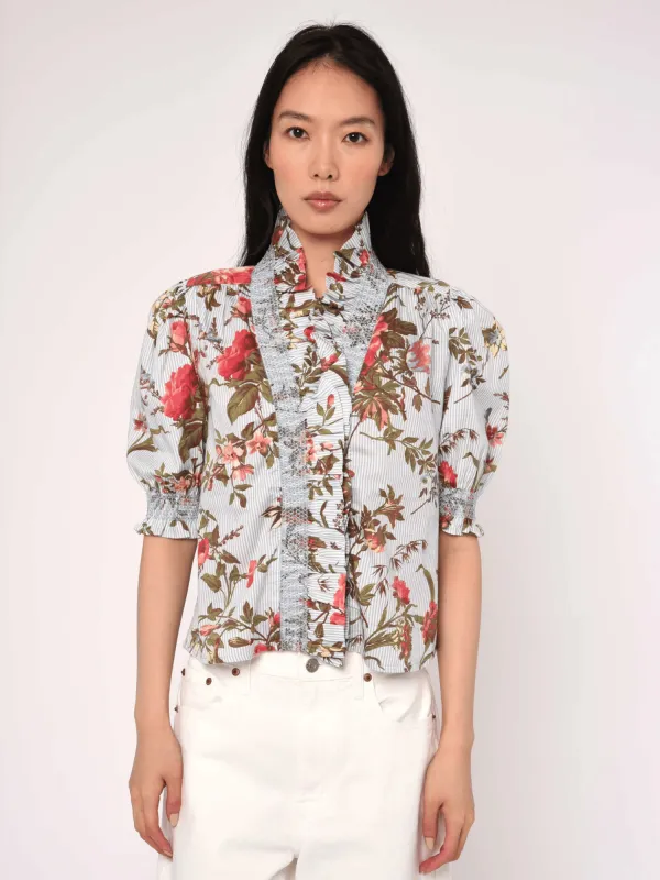 Zuri Top in Battersea Floral Print sold by Beau & Ro
