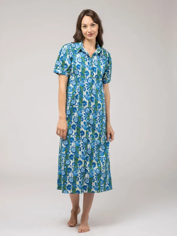 The Kris Dress | Green Picnic Stripe sold by Beau & Ro