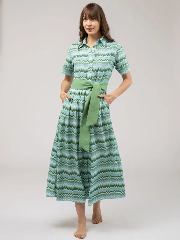 The Elle Maxi Dress | Green Wave sold by Beau & Ro