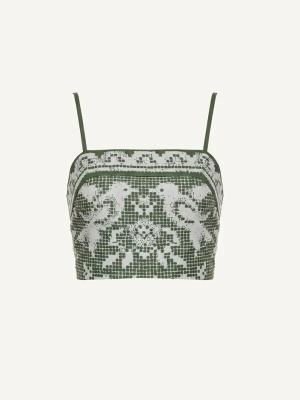 Juniper Top in Verdant Flight sold by Beau & Ro