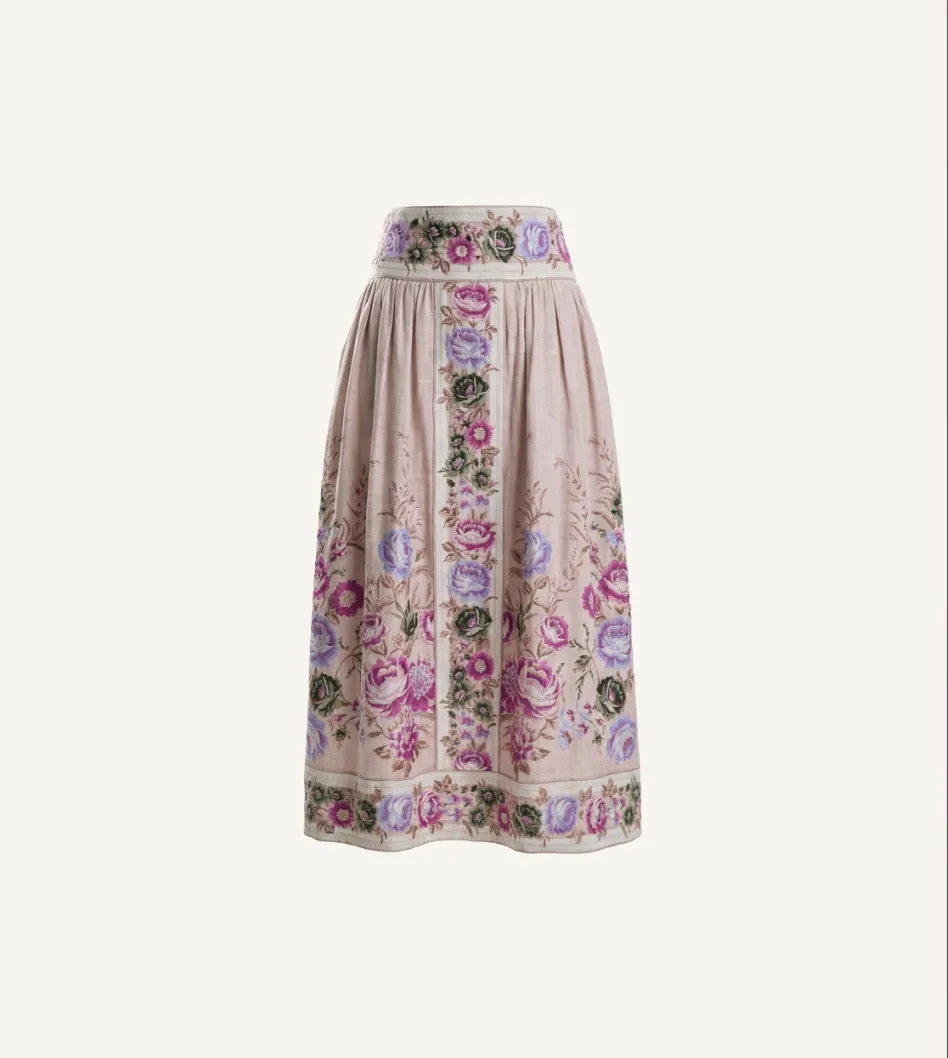 Doreen Midi Skirt in Silva Print sold by Beau & Ro product image thumbnail 3