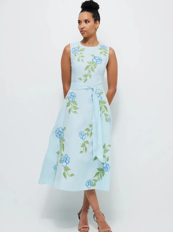 The Medina Dress in Light Lagoon made by Beau & Ro