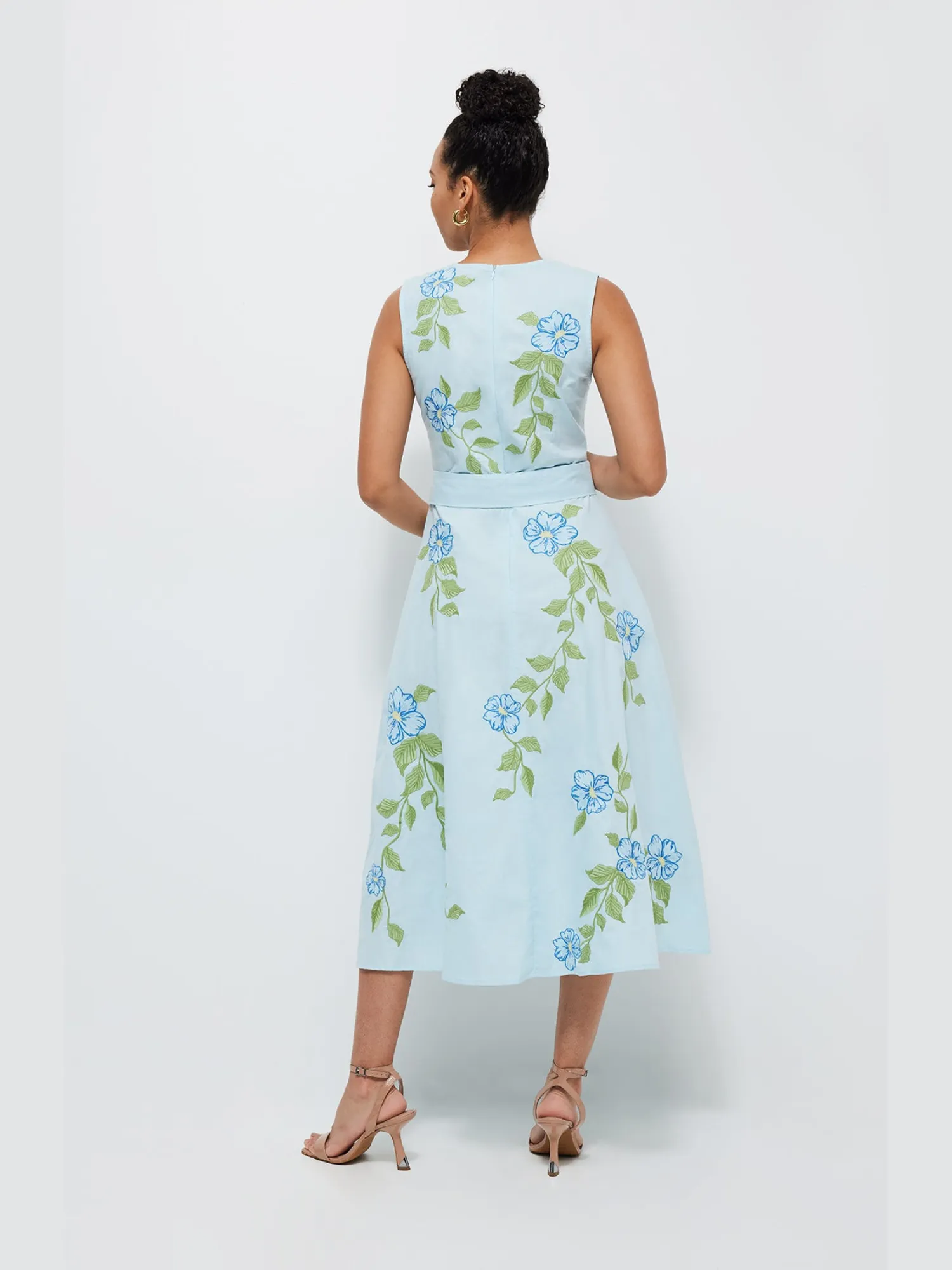 The Medina Dress in Light Lagoon sold by Beau & Ro product image thumbnail 4