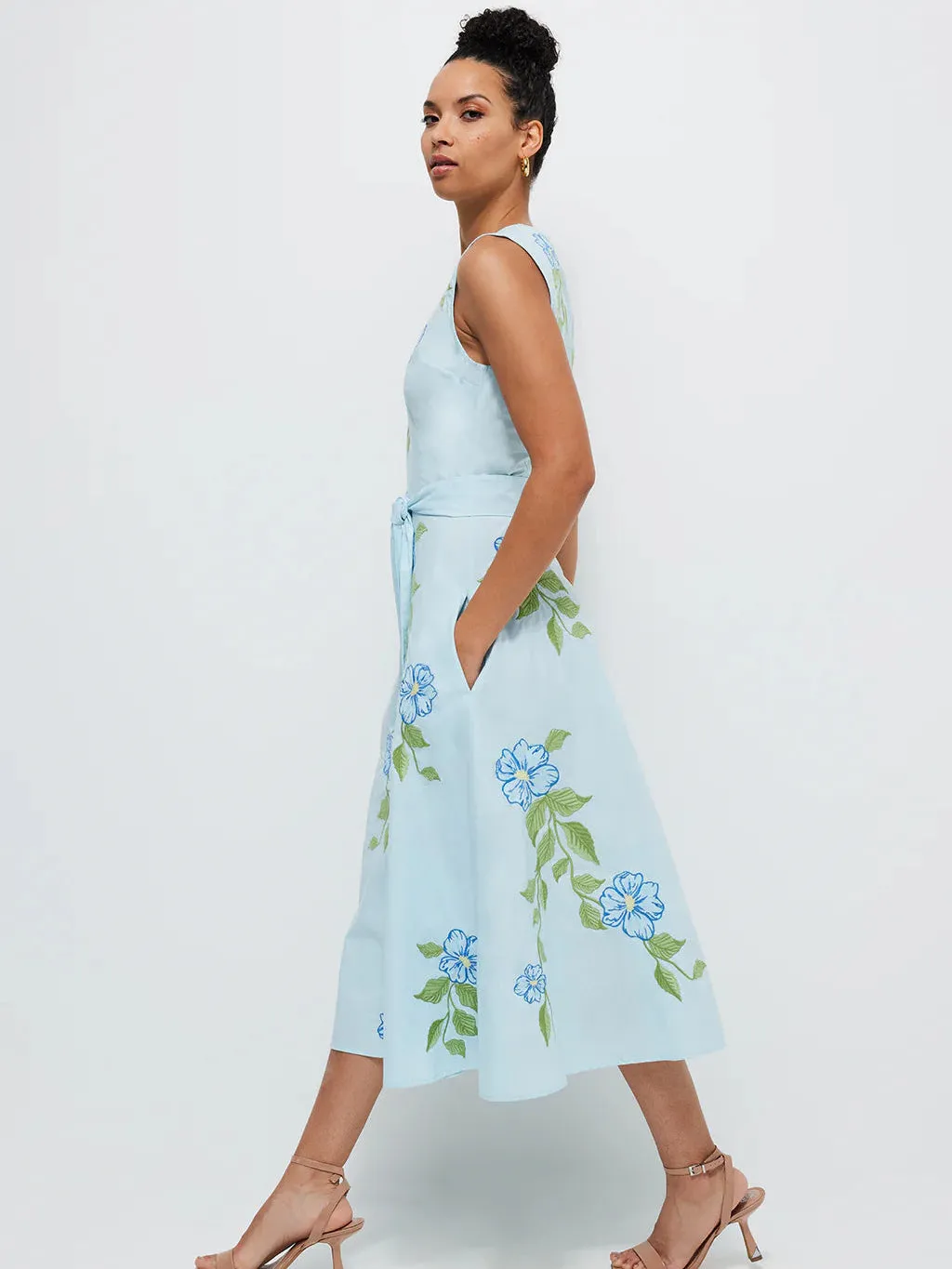 The Medina Dress in Light Lagoon sold by Beau & Ro product image thumbnail 2