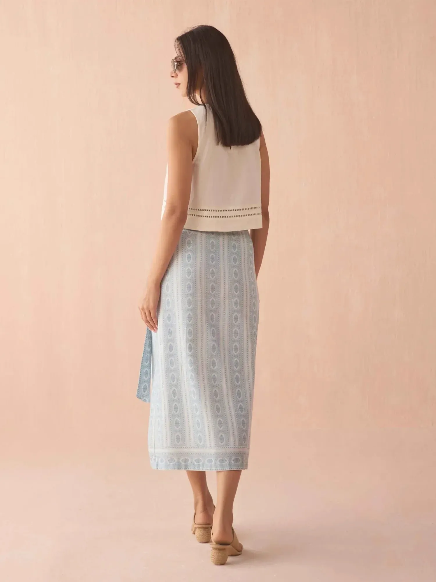 Sammi Skirt in Fiona Ice sold by Beau & Ro product image thumbnail 2