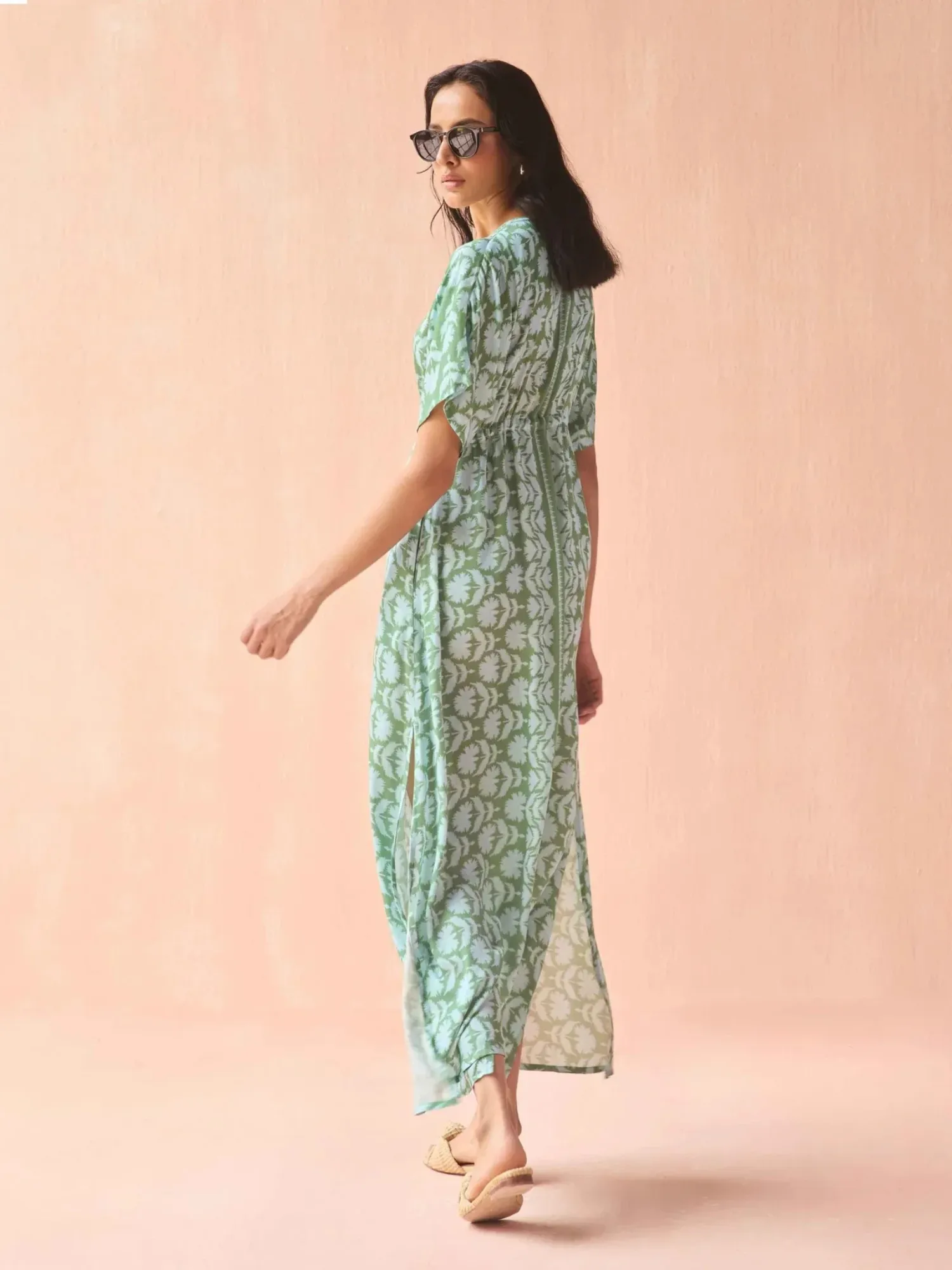 Pia Caftan in Marlie Matcha sold by Beau & Ro product image thumbnail 2