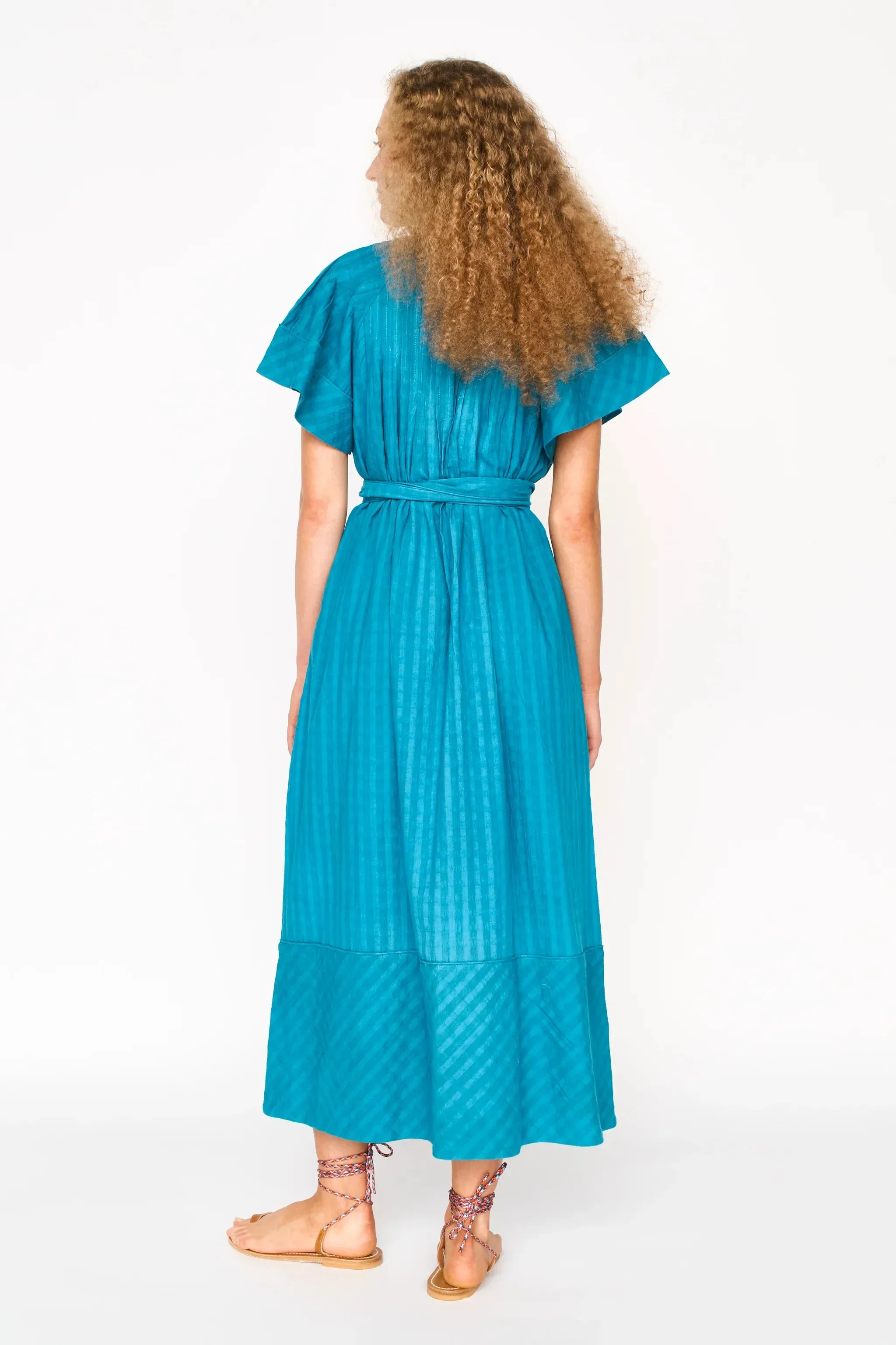 Vienna Pintuck Dress in Azure Dobby sold by Beau & Ro product image thumbnail 4