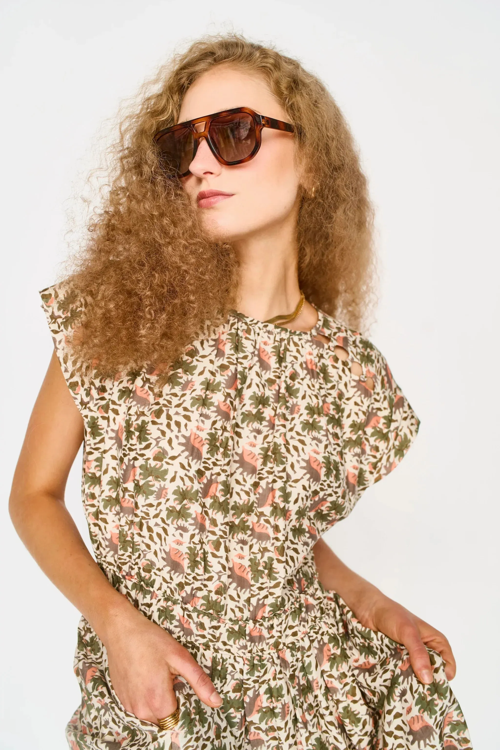 Merida Dress in Pink Cowrie sold by Beau & Ro product image thumbnail 5