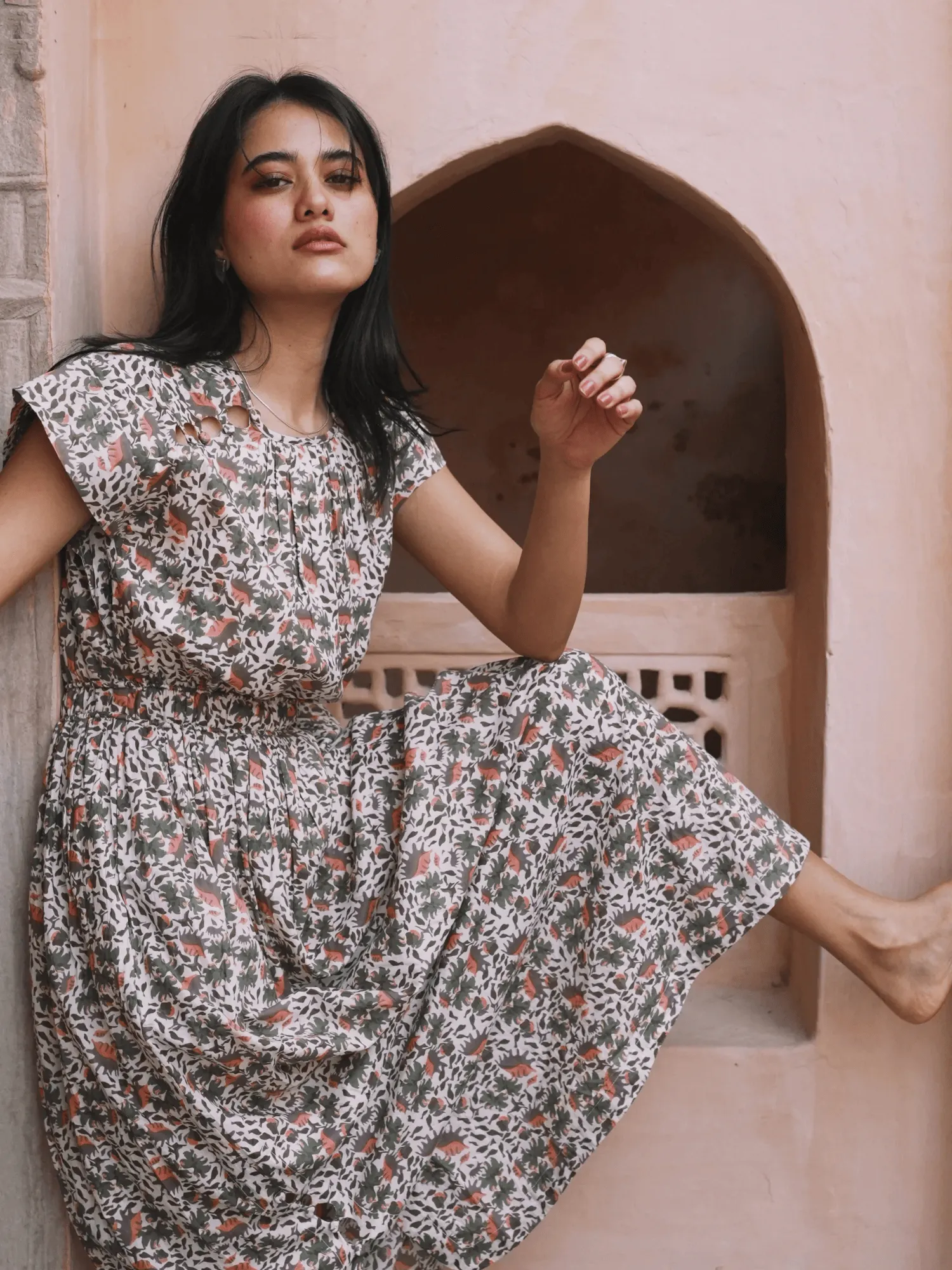 Merida Dress in Pink Cowrie sold by Beau & Ro product image thumbnail 2